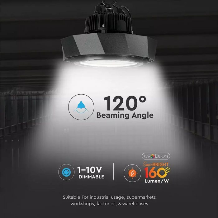 Highbay LED V-TAC, 100W, 16000lm, Cip Samsung, Dimabil, 120'D [7]