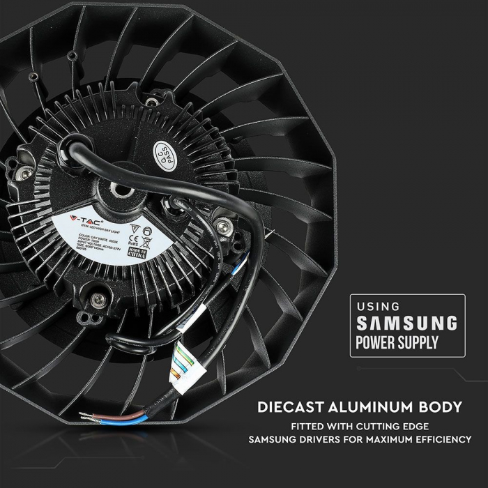 Highbay LED V-TAC, 100W, 18000lm, 180lm/W, Cip Samsung, Dimabil, 120°, 5 ani Garantie, 4000K [7]
