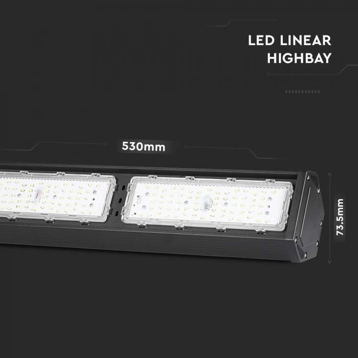 Highbay Linear LED V-TAC,  Cip SAMSUNG,  100W,  Corp Negru,  4000K [6]