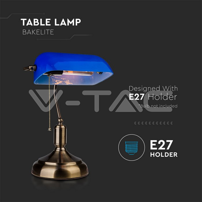 Lampa de birou V-TAC comutator E27,  Albastra [2]