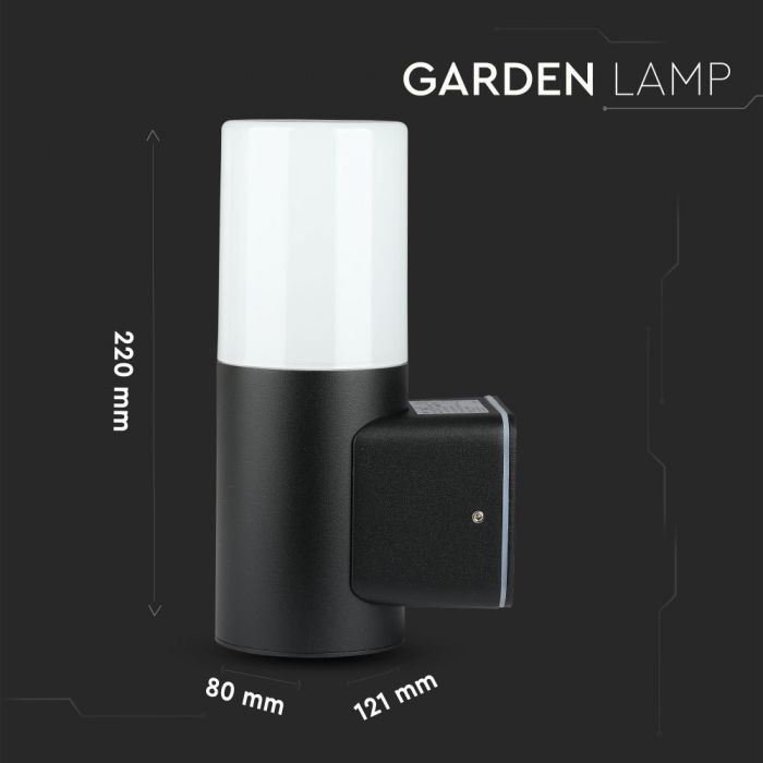 Lampă de grădină GU10 Corp Rotund Aluminiu Negru Black 121x80x250mm IP55 [2]