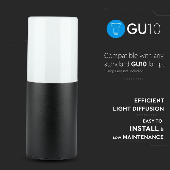 Lampă de grădină GU10 Corp Rotund Aluminiu Negru Black 121x80x250mm IP55 [3]