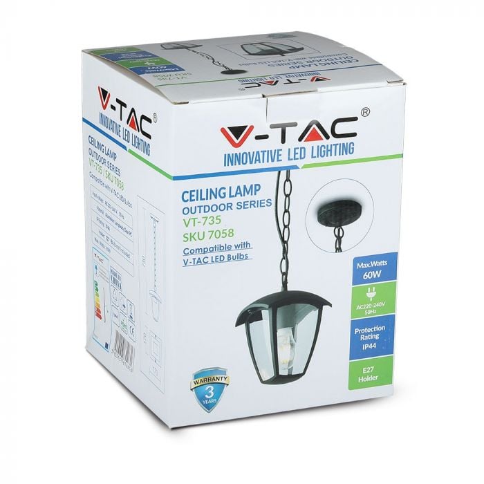 Lampa de gradina V-TAC, IP44, E27, Negru [7]