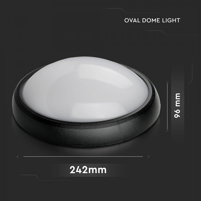 Lampă de iluminat plină pentru tavan de 12W LED Corp Negru IP65 alb cald [3]