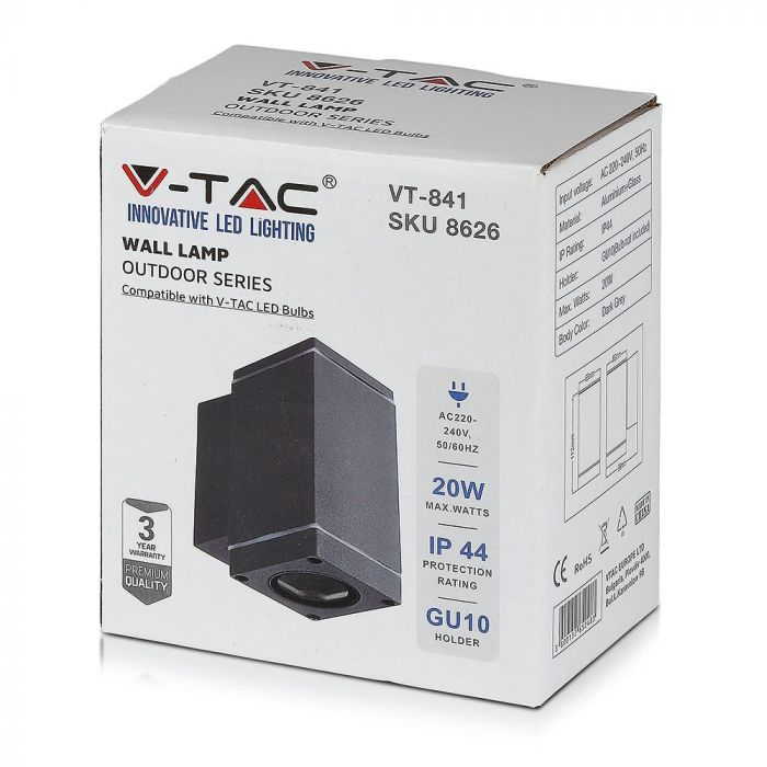 Lampa de perete pentru exterior V-TAC, GU10, IP44 [9]