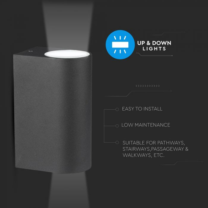 Lampa de perete LED V-TAC, GU10, IP44, Lumina sus-jos [10]