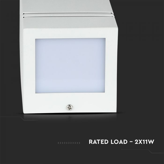 Lampă de perete pătrată Corp alb iluminare IP44 [3]