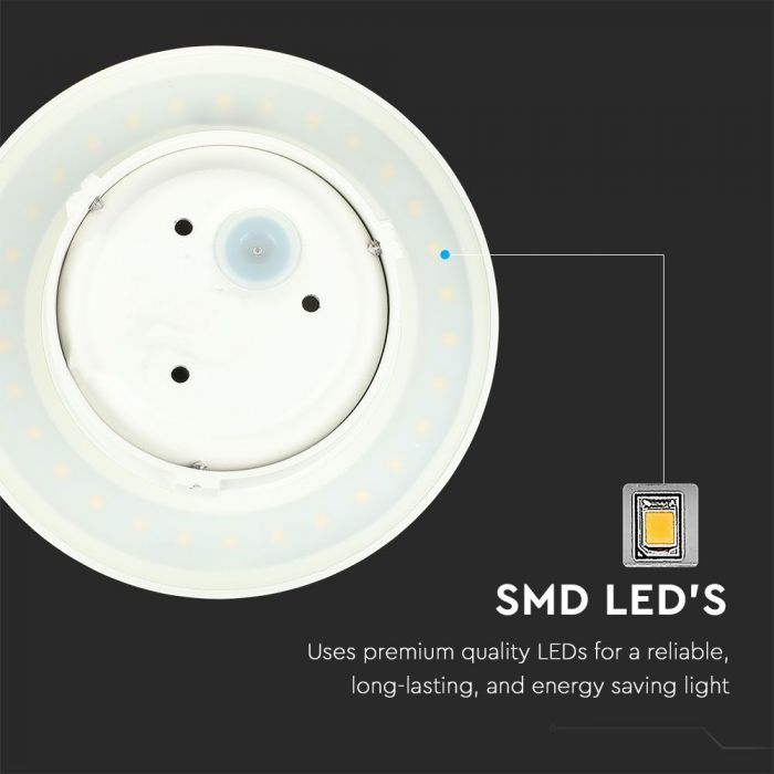 Lampa de perete V-TAC, cu cip Bridglux, corp alb rotund, 4000K [5]