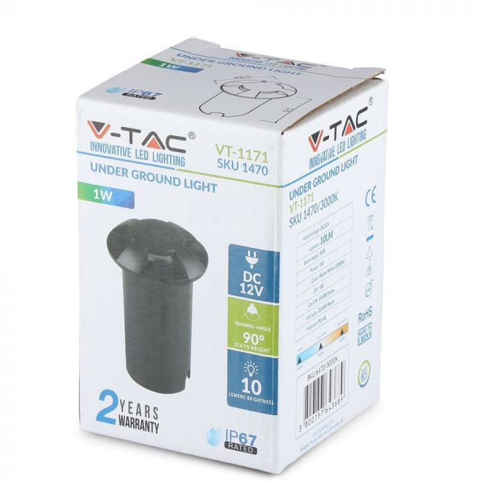 Lampa de scara LED V-TAC, 12V, 3000K, Montaj incastrat [2]