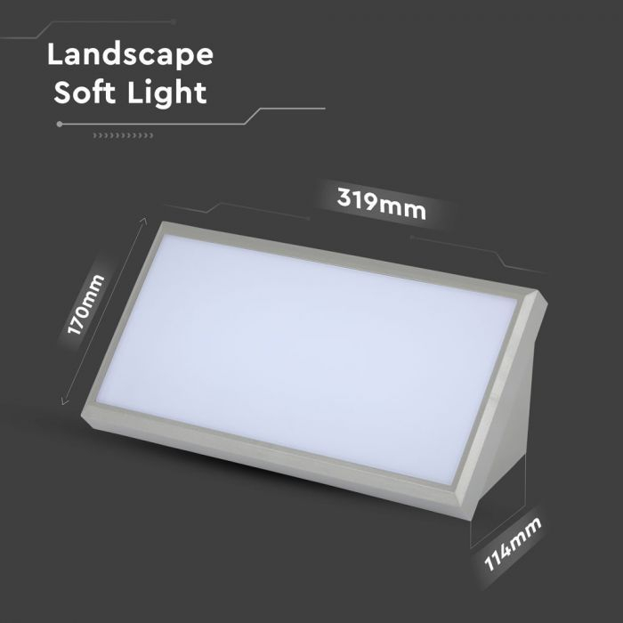 Lampa LED de exterior V-TAC, 20W, Gri, Lumina neutra, IP65 [5]