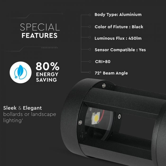 Lampa LED de gradina V-TAC, 10W, Lumina Calda, 25cm [8]
