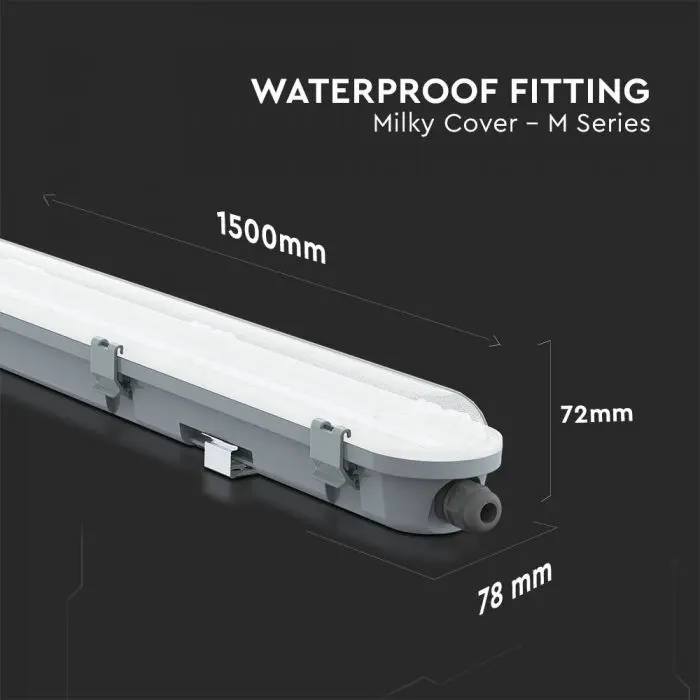 Lampa LED Industriala V-TAC, 48W, IP65, 150cm, 120lm/W, Cip Samsung, Dispersor Mat [6]