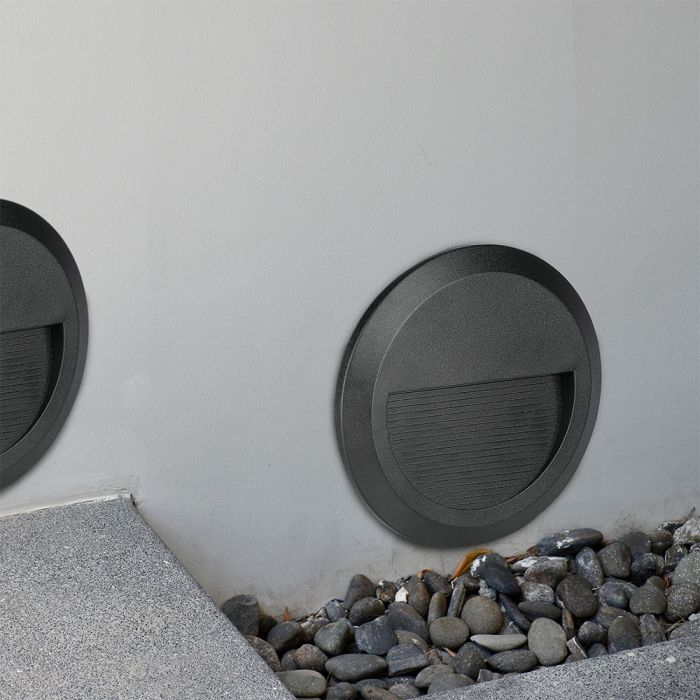 Lampa Led pentru scara V-TAC,  corp negru rotund [10]