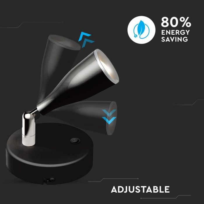 Lampa LED V-TAC, Pentru perete, 4.5W, 3000K, Cu intrerupator [5]
