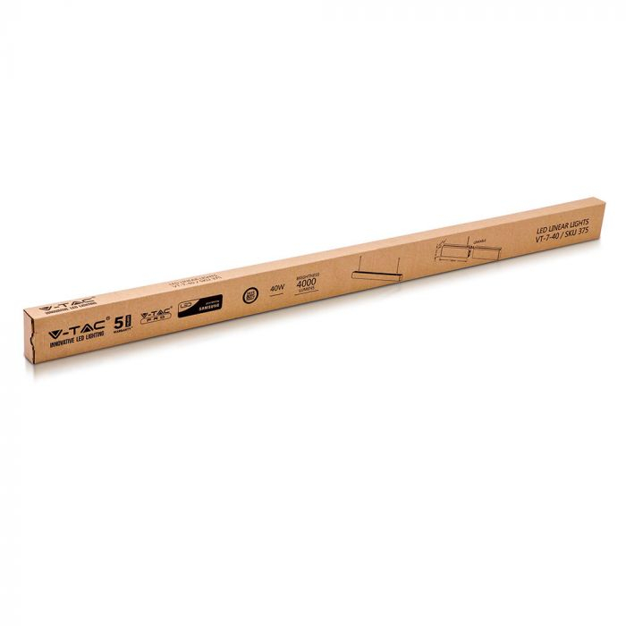 Lampa liniara cu cip Samsung 40W, V-TAC, Montaj suspendat, 4000K [2]