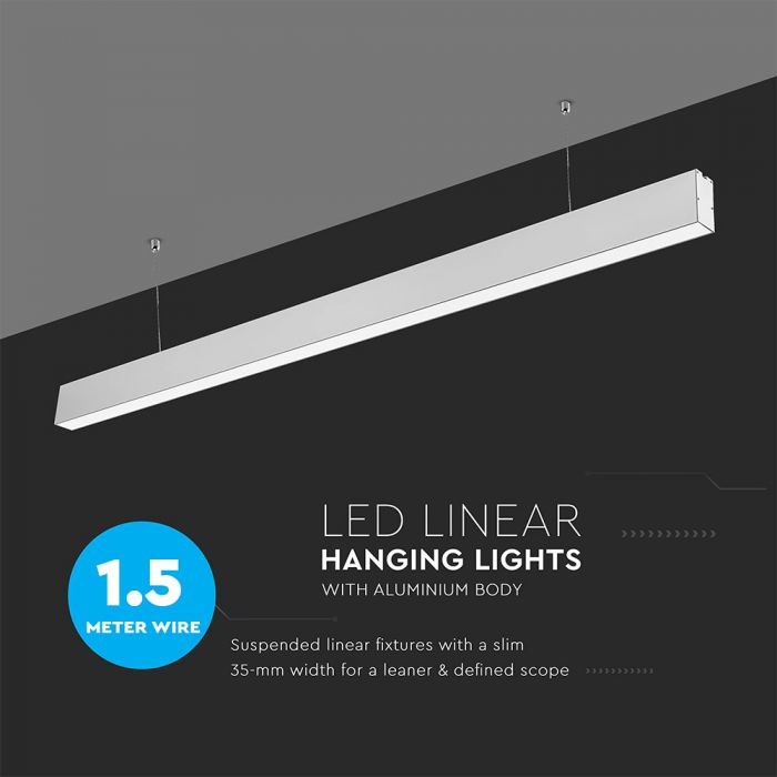 Lampa liniara cu cip Samsung 40W, V-TAC, Montaj suspendat, 4000K [6]