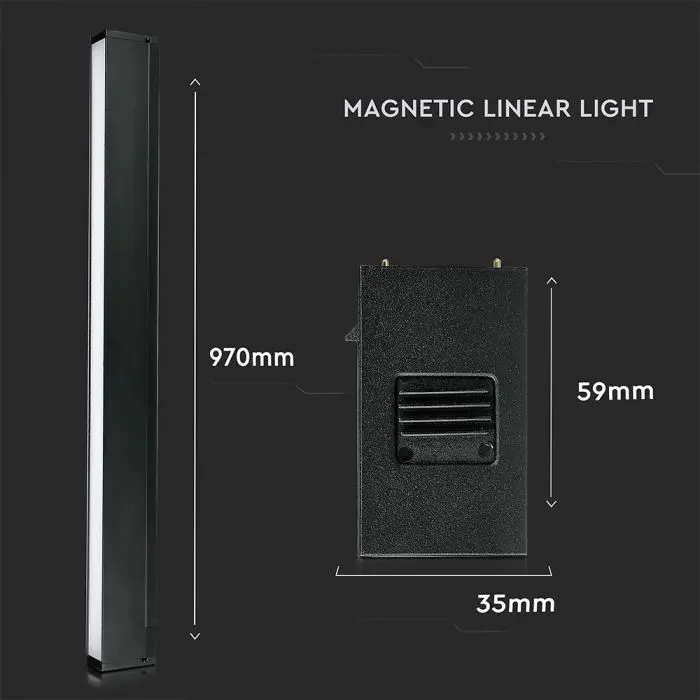 Lampa Liniara Magnetica LED V-TAC, 30W, IP20, 24V, Negru [7]