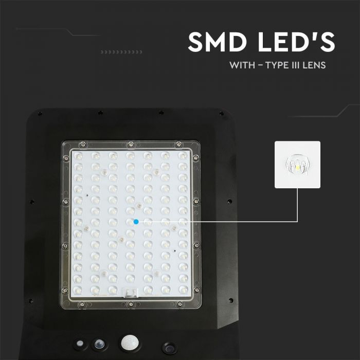 Lampa stradala solara V-TAC, 40W, 6000K, Senzor PIR [6]