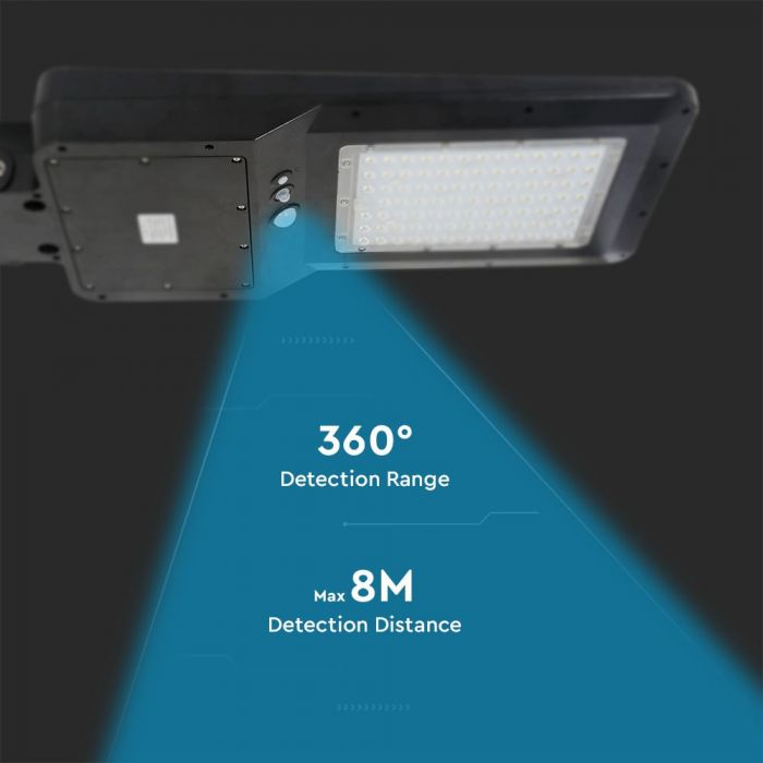 Lampa stradala solara V-TAC, 40W, 6000K, Senzor PIR [9]