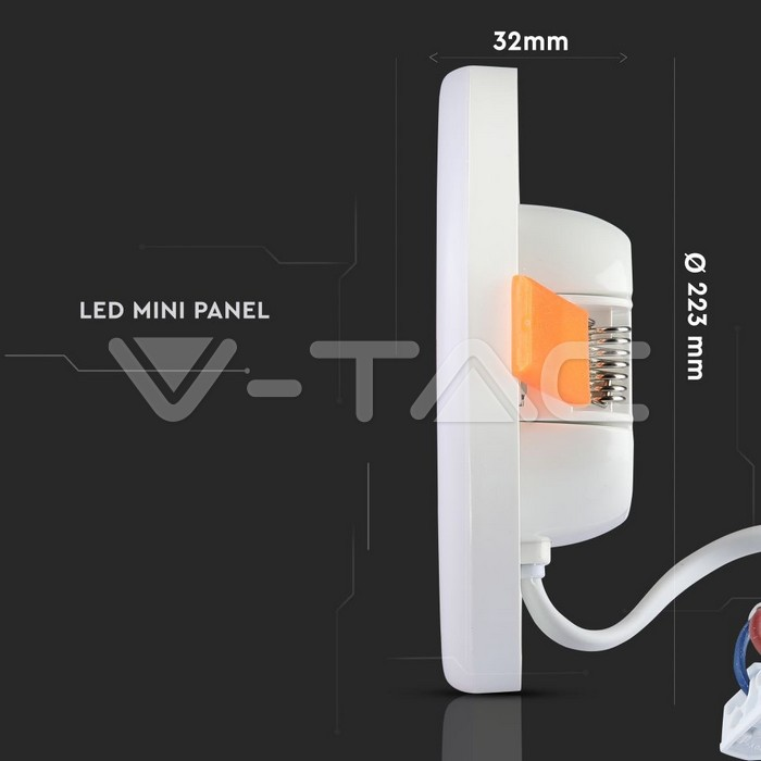 Mini Panou LED V-TAC, Cip Samsung, Ajustabil, Rotund, 5 ani Garantie [7]