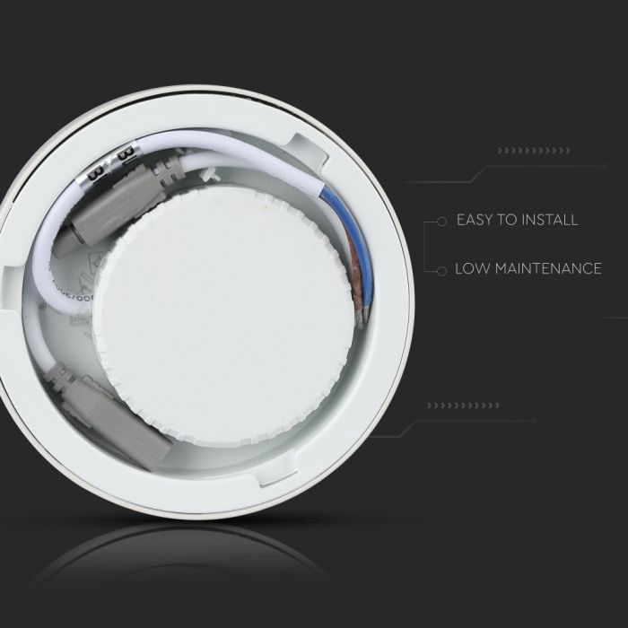 Panou Led rotund V-TAC, 12W, Montaj aplicat [8]