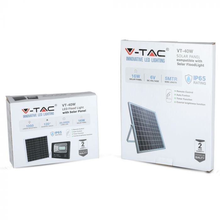 Panou solar 16W V-TAC, Proiector Led 4000K [4]