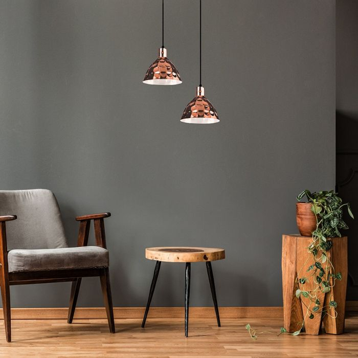 Pendul aspect cupru V-TAC, Soclu E27, Ø300 [3]