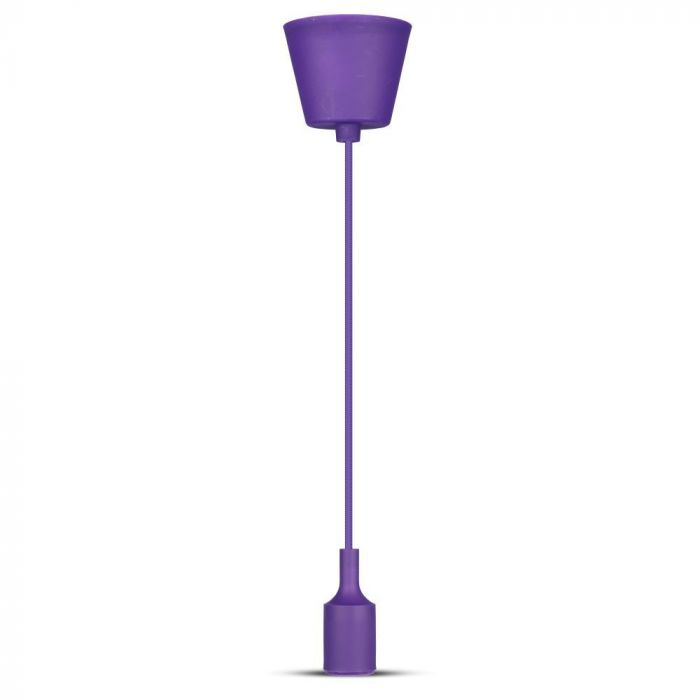 Pendul din silicon V-TAC, E27, Violet [2]