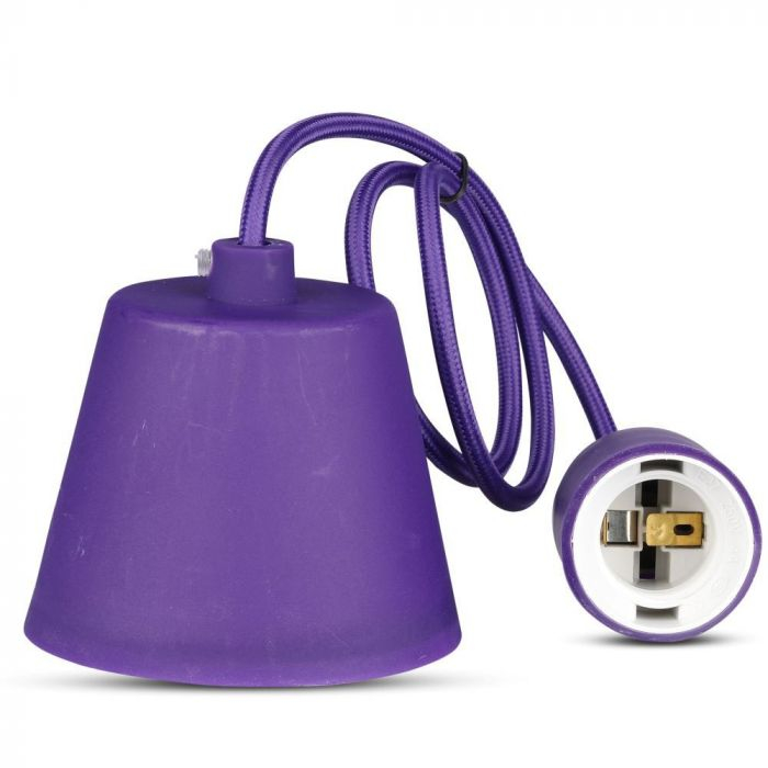 Pendul din silicon V-TAC, E27, Violet [3]
