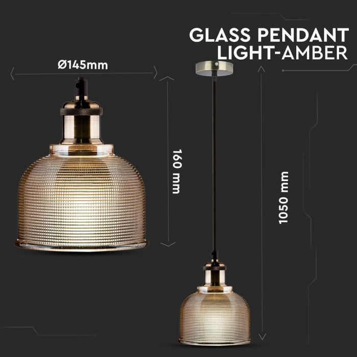 Pendul din stică V-TAC, 150cm, Amber [4]