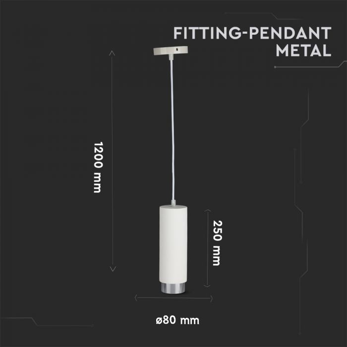 Pendul LED V-TAC, Gips, Soclu GU10 [7]