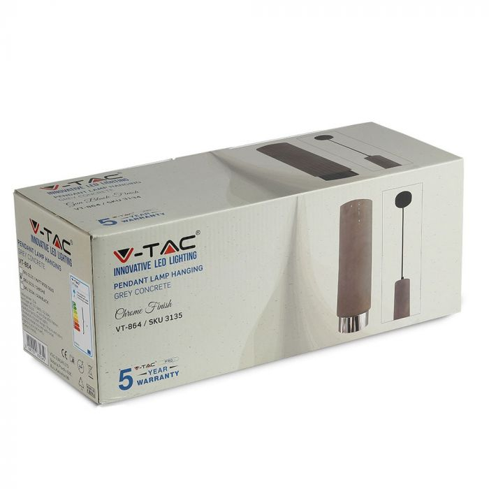 Pendul LED V-TAC, Gips, Soclu GU10,Gri [3]