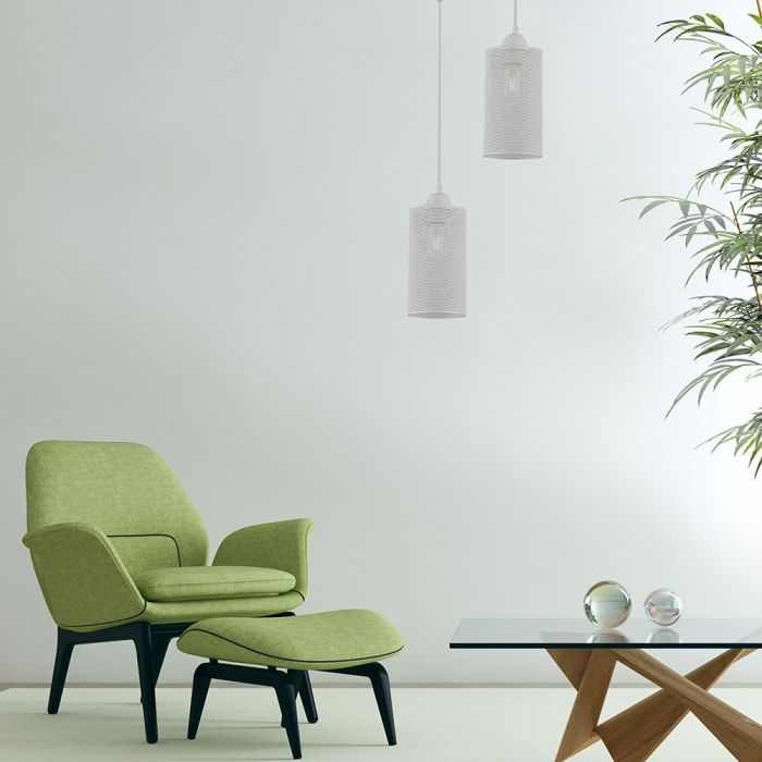 Pendul V-TAC metalic, Alb Mat, Soclu E27 [2]