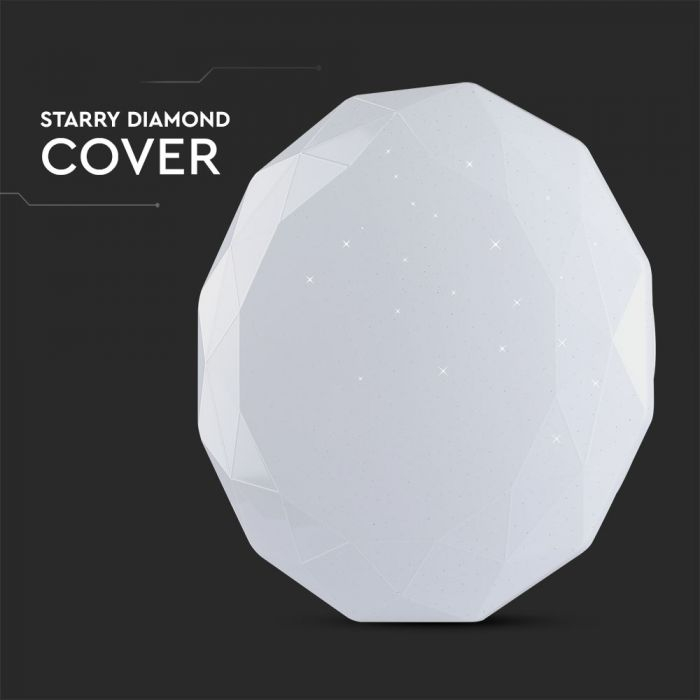 Plafoniera LED 3 in 1 cu telecomanda ,V-TAC, Dimabila Diamant [6]