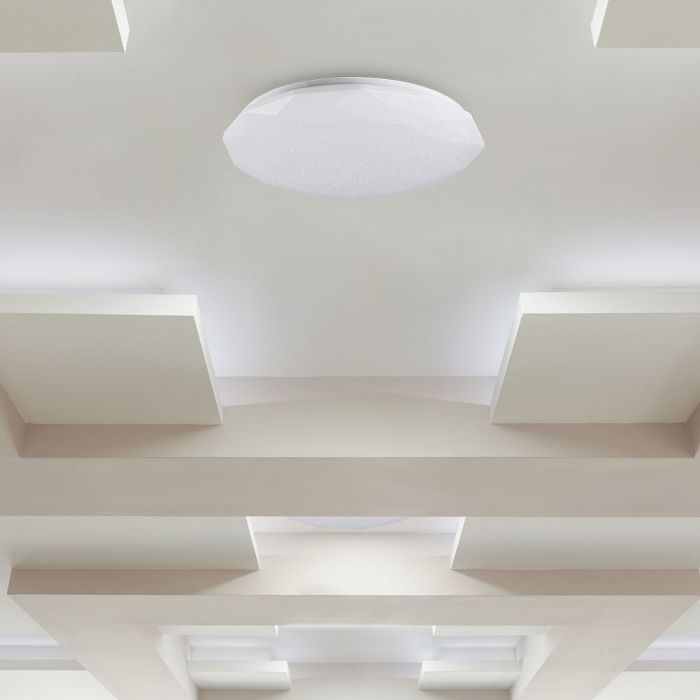 Plafoniera LED 3 in 1 cu telecomanda ,V-TAC, Dimabila Diamant [10]