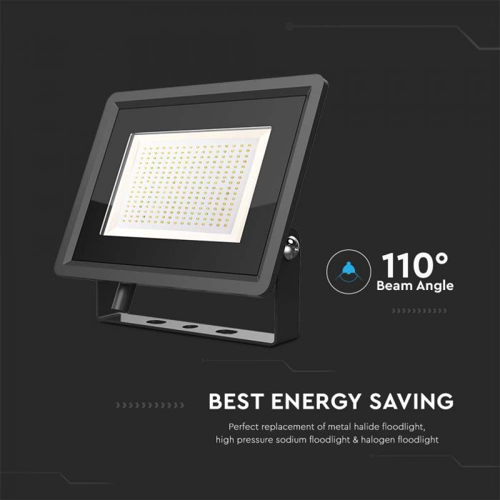 Proiector 200W, 4000K, Negru, IP65, 17600 lumeni [4]