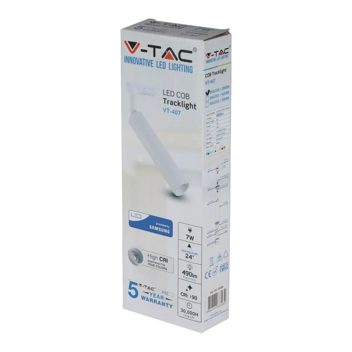 Proiector de sina LED V-TAC, Cip Samsung, 5 ani Garantie, CRI>90, Alb [2]