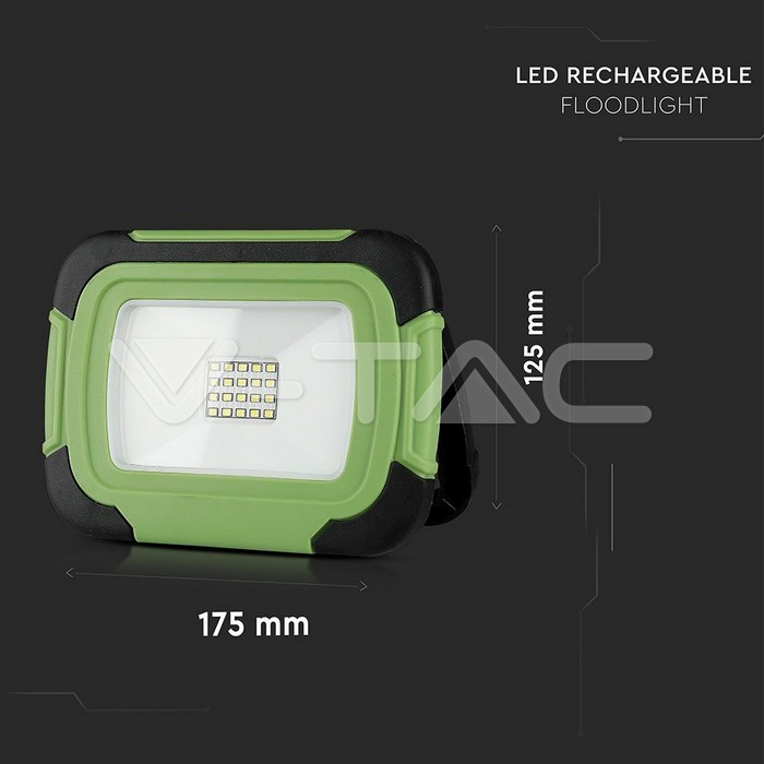 Proiector LED Reîncărcabil Cip SAMSUNG USB + SOS Funcție IP44 4000K [2]