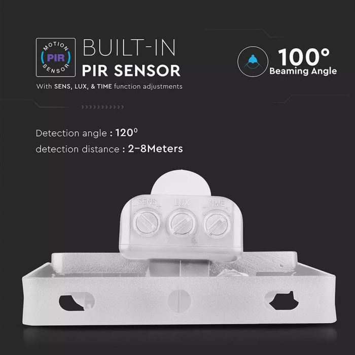 Proiector LED V-TAC, 10W, Senzor de miscare, Cip SAMSUNG, IP65 [8]
