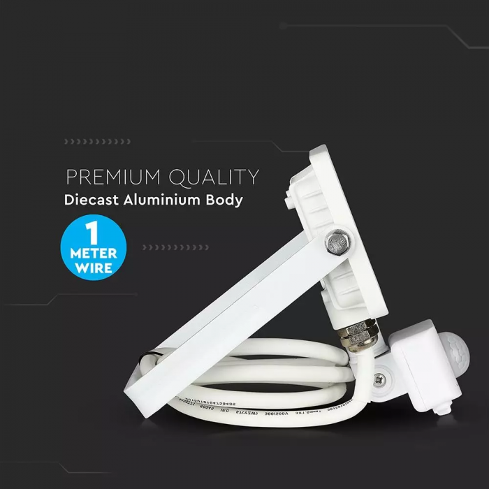 Proiector LED V-TAC, 20W, Senzor de miscare, Cip SAMSUNG, IP65 [9]