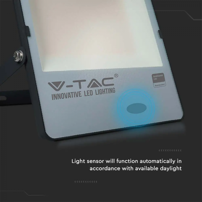 Proiector LED V-TAC, Cip SAMSUNG, 100lm/W, Senzor de Lumina Integrat, 5 ani Garantie [6]
