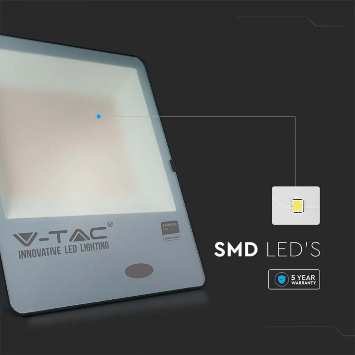 Proiector LED V-TAC, Cip SAMSUNG, 100lm/W, Senzor de Lumina Integrat, 5 ani Garantie [4]