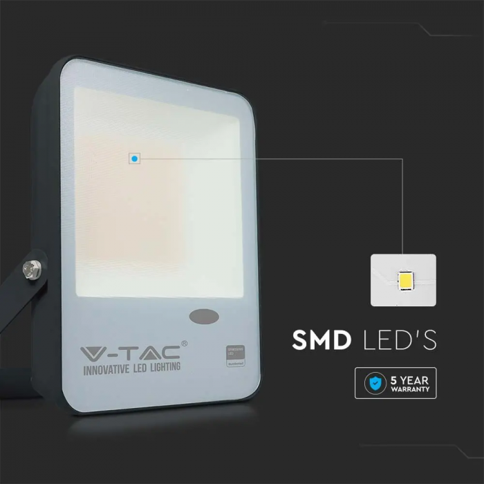 Proiector LED V-TAC, Cip SAMSUNG, 100lm/W, Senzor de Lumina Integrat, 5 ani Garantie [6]