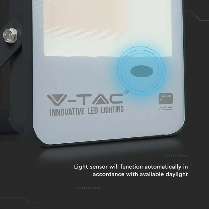 Proiector LED V-TAC, Cip SAMSUNG, 100lm/W, Senzor de Lumina Integrat, 5 ani Garantie [6]