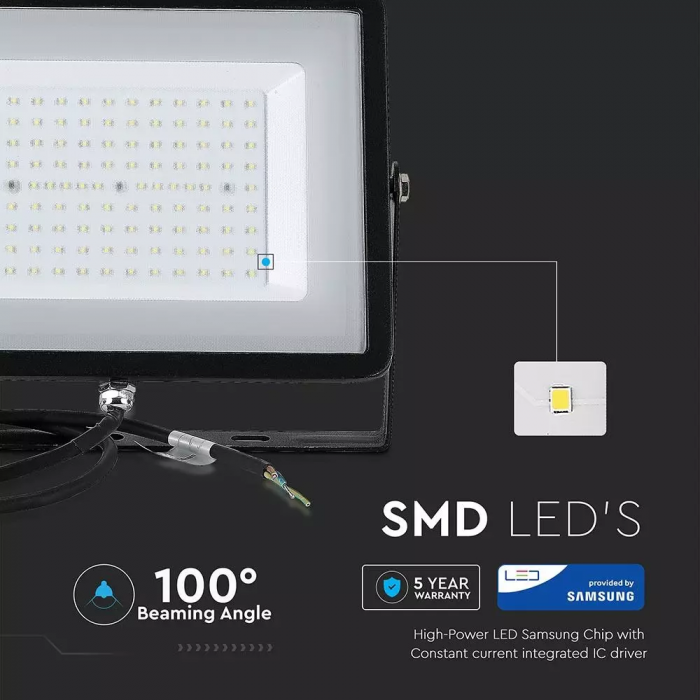 Proiector LED V-TAC Slim, 300W, Cip SAMSUNG, 80lm/w, 24000lm [3]