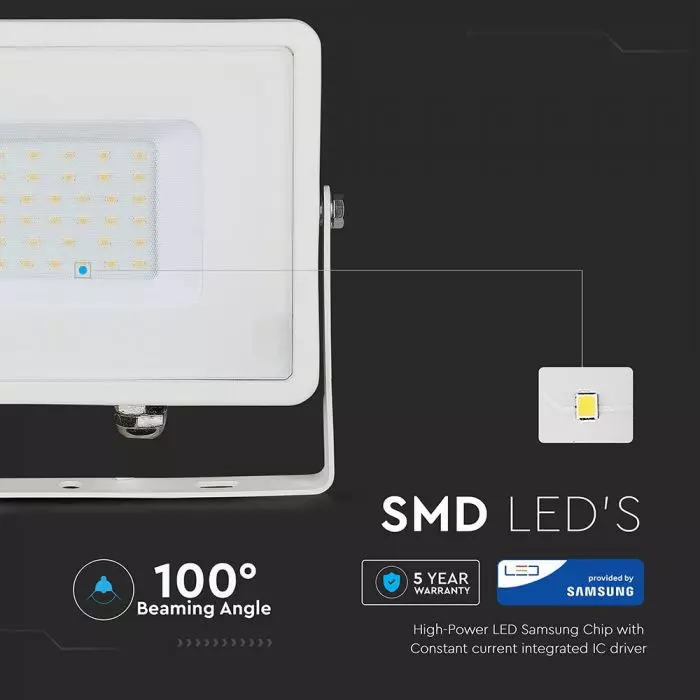 Proiector LED V-TAC Slim, 30W, Cip SAMSUNG, 80lm/w, 2400lm [5]