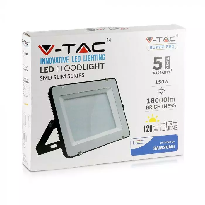 Proiector LED V-TAC Slim, 150W, Cip SAMSUNG, 120lm/w, 18000lm [2]
