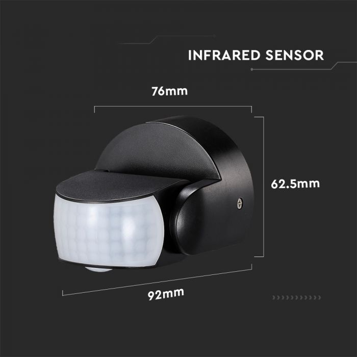 Senzor de miscare, IP65, Negru [4]