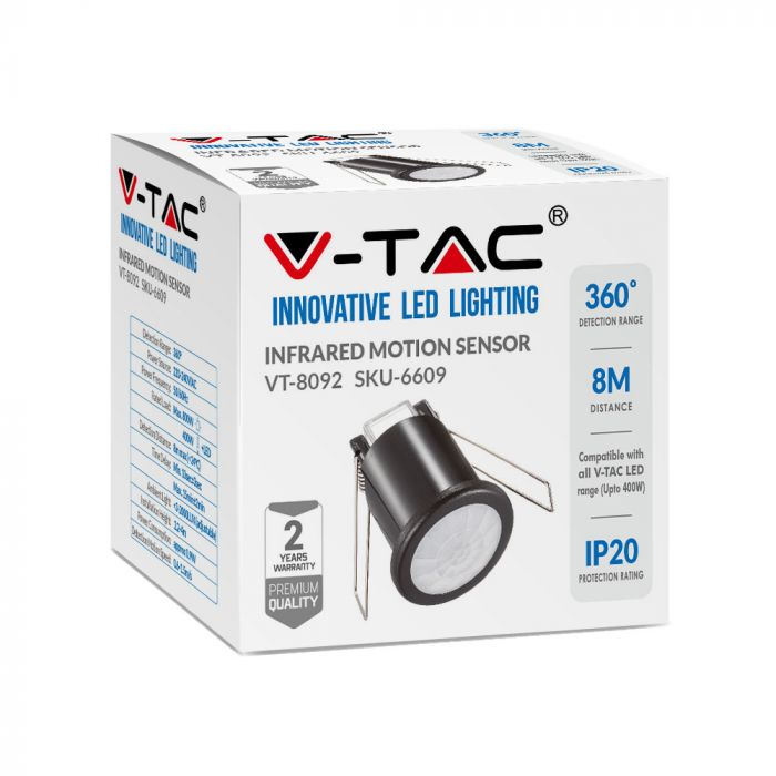 Senzor Pir pentru tavan V-TAC, Negru, [4]