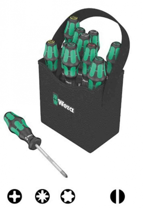 Set surubelnite WERA, 11 bucati, Kraftform 2GO-300 [2]